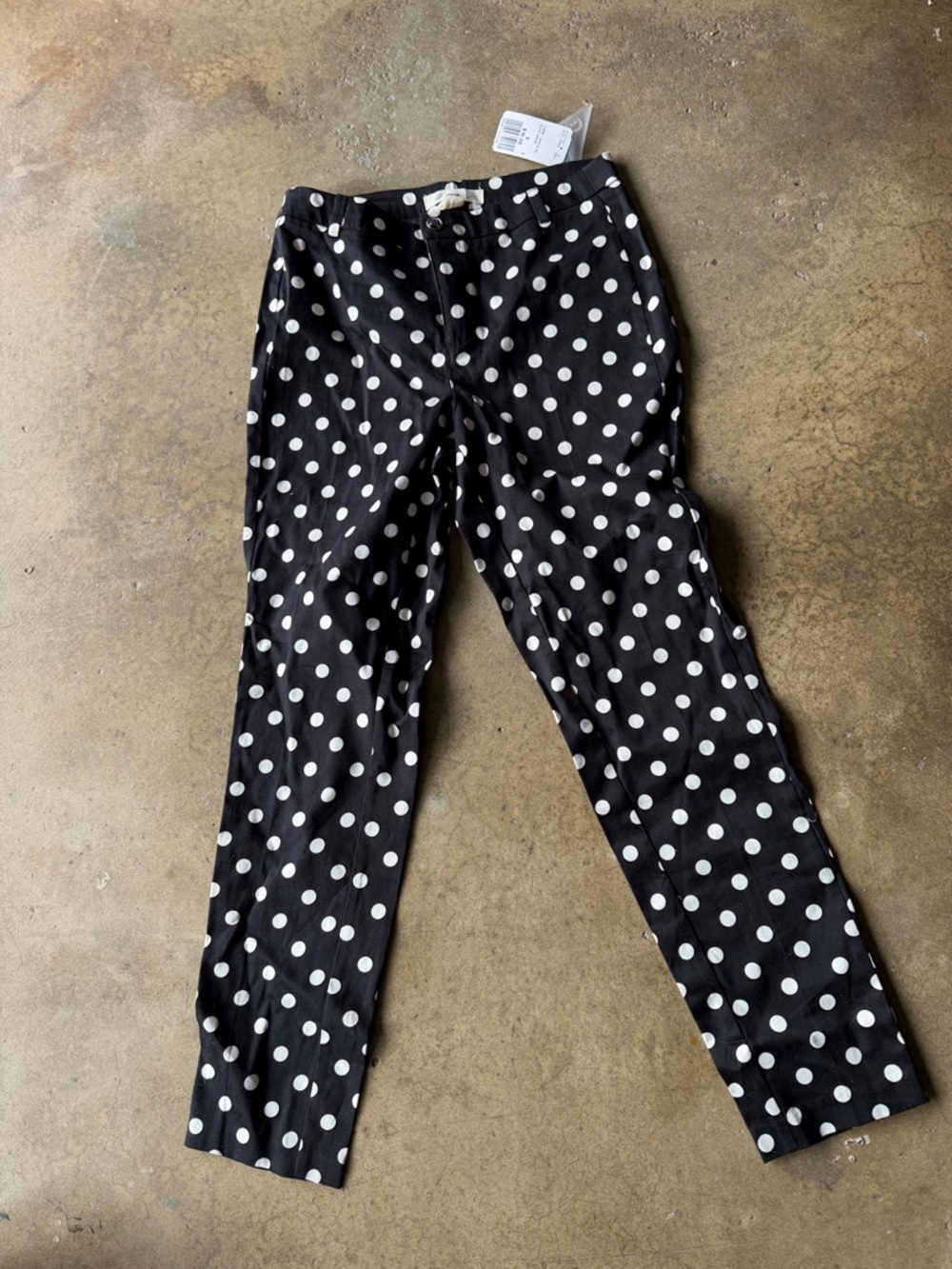 Forever 21 Black Pants with White Polka Dots